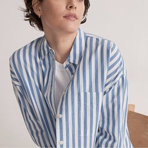 Madewell Striped Poplin Oversized Shirt
